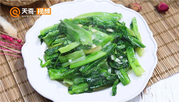 家常蒜香油麦菜，简单美味，营养健康菜谱来袭！